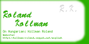 roland kollman business card